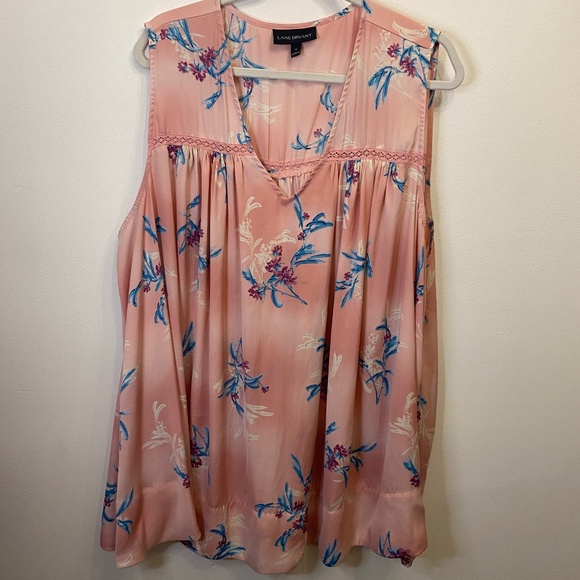 Lane Bryant Tops - Sweet Spring Pink Lane Bryant silky tank